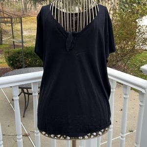 Loft Black V Neck